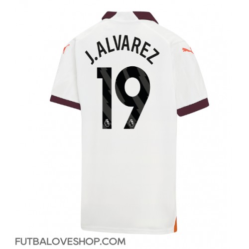 Dres Manchester City Julian Alvarez #19 Preč 2023-24 Krátky Rukáv